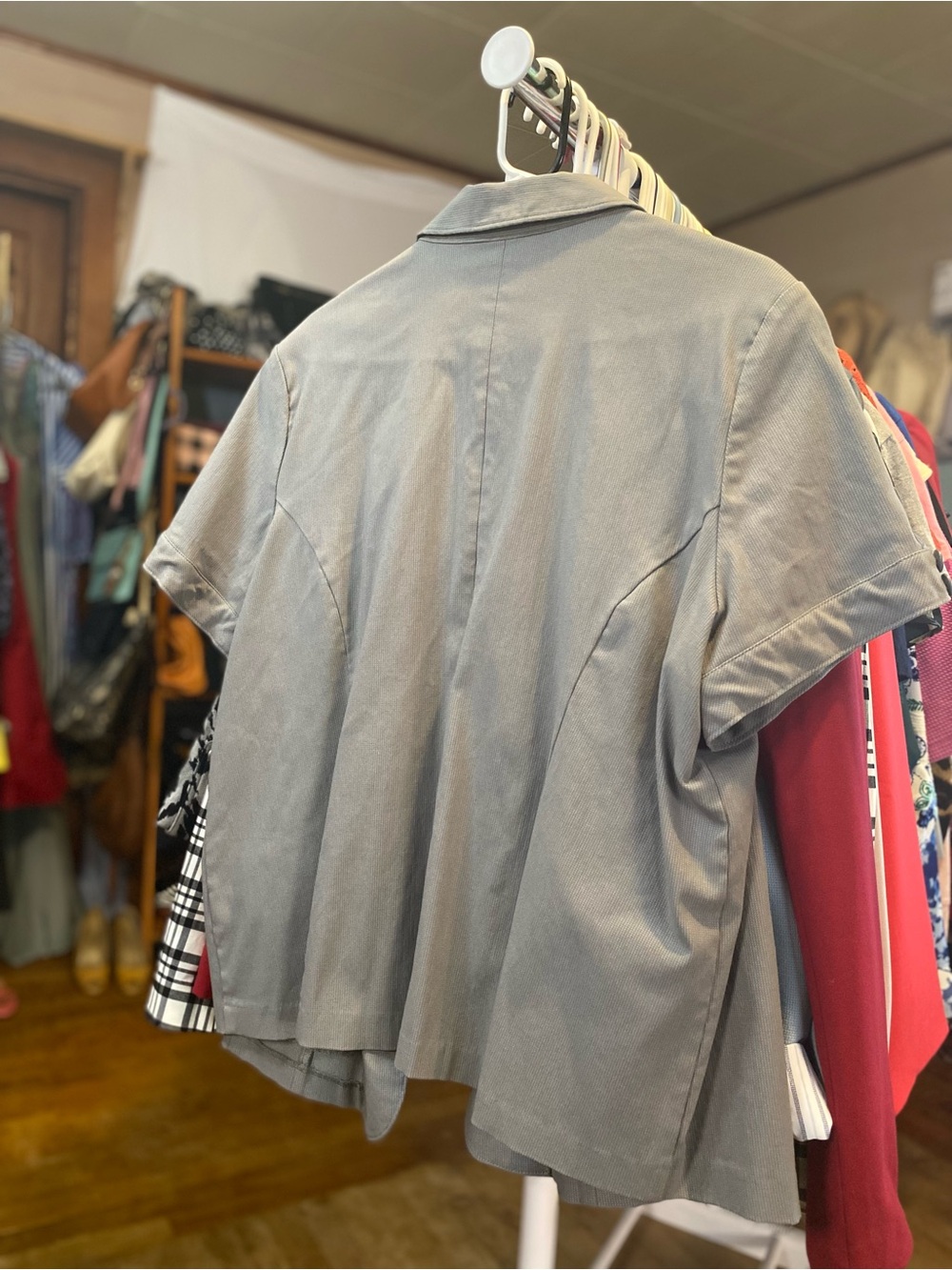 Reitmans Gray Short Sleeve Blazer Jacket - Picture 7 of 7